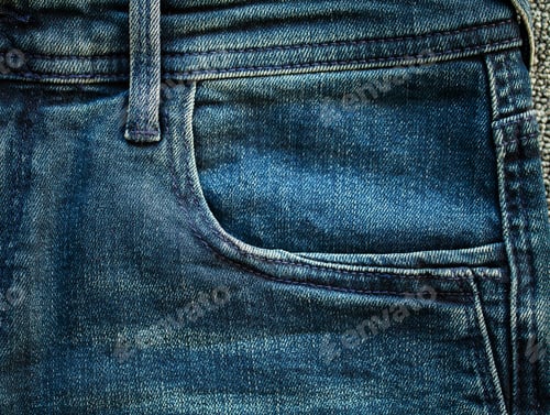 Preview: Denim blue jeans stack texture background closeup.