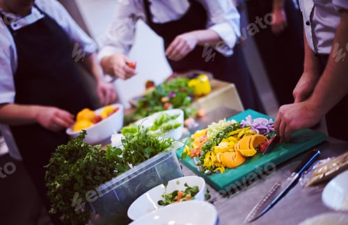 Preview: team cooks and chefs preparing meals