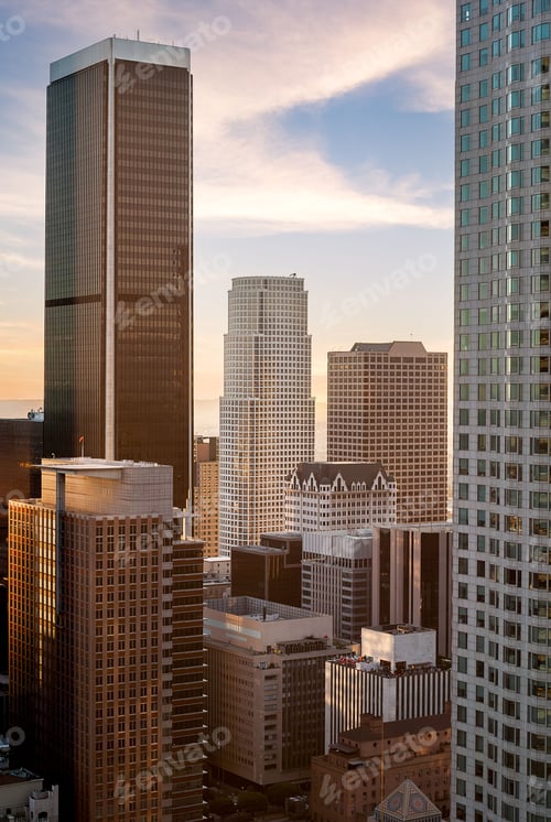 Preview: Cityscape Los Angeles surrounded by buildings