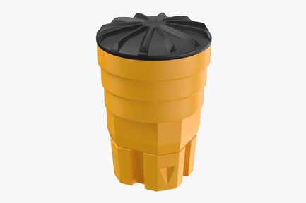Impact Resistant Safety Barrel - Clean and Dirty Texture