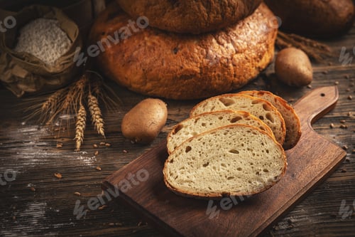 Preview: Close up on traditional sliced bread