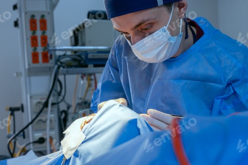 Preview: Surgeon Performing Operation in Modern Hospital Setting