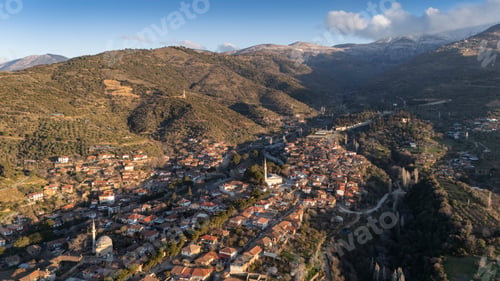 Preview: Architecture stone buildings, traditional Turkish village houses in touristic place Birgi, Izmir.