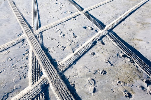 Preview: 50442,Tire Tracks and Footprints, Long Beach Peninsula, Washington