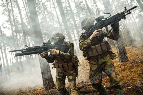 Preview: norwegian soldiers in the forest