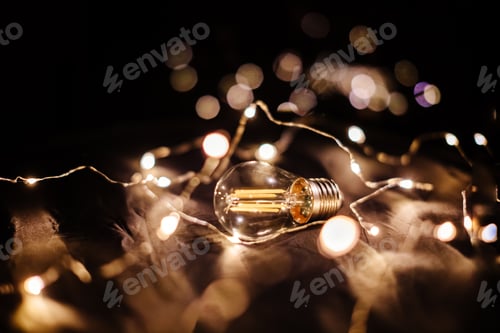 Preview: light bulb filament idea background