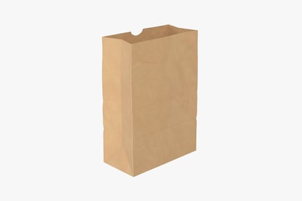 Preview: Open Top Paper Grocery Bag Mockup