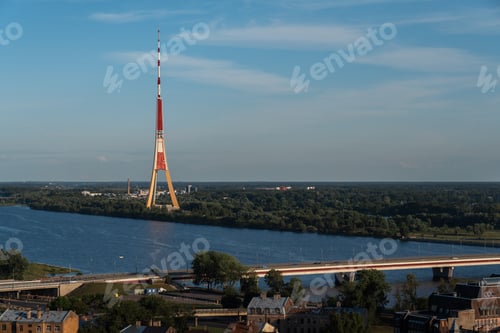 Preview: Riga Radio and TV Tower and Daugava River - Riga, Latvia