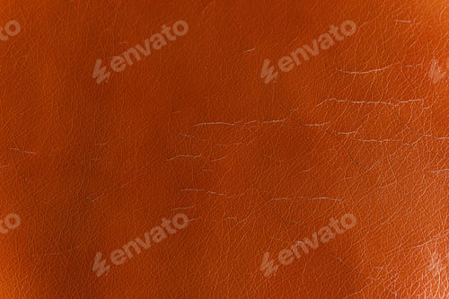 Preview: Closeup of orange leather texture for material background and product design detail concept