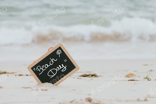 Preview: Horizontal black frame mockup. Minimal black frame on concrete floor.