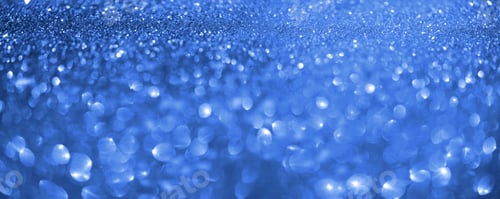 Preview: Holiday abstract texture. Christmas card with copy space. Сlassic blue background bokeh, defocused