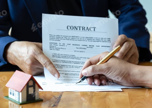 Preview: Signing a home purchase contract.
