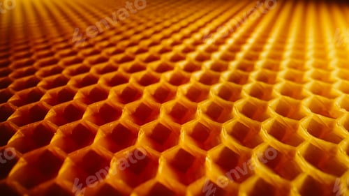 Preview: Extreme macro wax cells surface.Texture of honey comb. Organic beekeeping