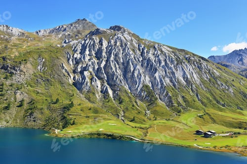 Preview: Mountain with curious rock formation near Tignes Ski resort, France