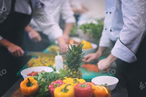 Preview: team cooks and chefs preparing meals