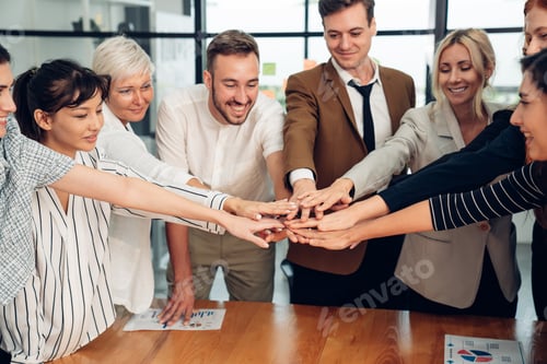 Preview: Group of professional business people are meetting in conference room.