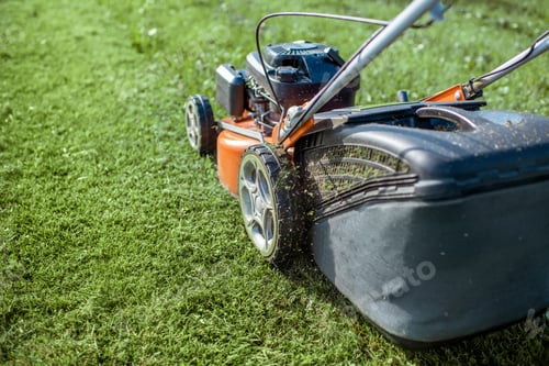 Preview: Lawn mower cutting grass