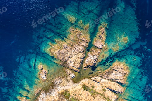 Preview: Top down view of Corsican rocky coast