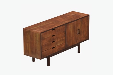 Preview: Elegant Mid-Century Modern Wood Sideboard