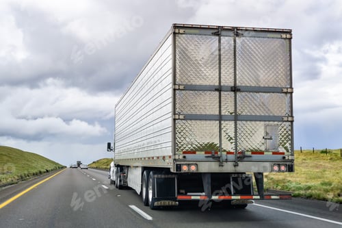 Preview: Truck driving on the interstates, California