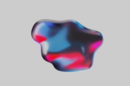 Visualização: Bolha líquida iridescente