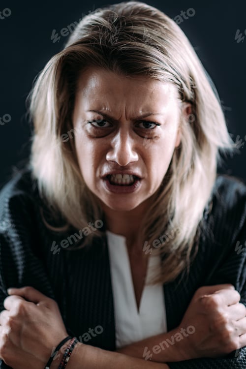 Preview: PTSD or Post traumatic stress disorder. Woman with mental health condition.