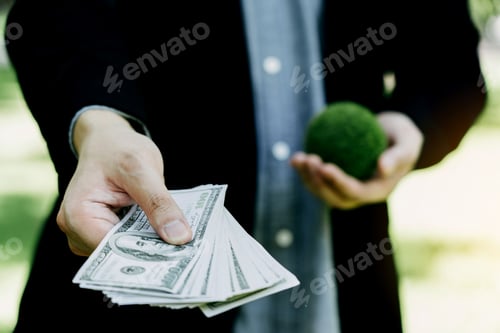 Preview: Circular economy can make more money concept, carbon footprint and carbon credit
