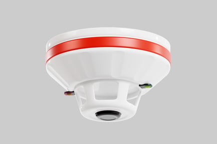 Preview: White circular device with red stripe.