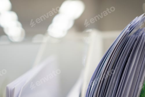 Preview: Stack of paper, Document, many jobs waiting to be done on the table, busy concept