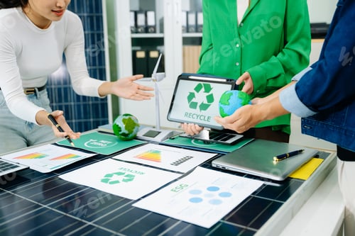 Preview: Business team people planning hand using laptop for working technology and business