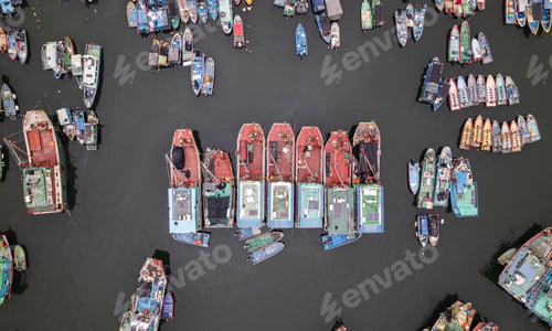 Preview: A Bird's Eye View of boats and ships in Hong Kong
