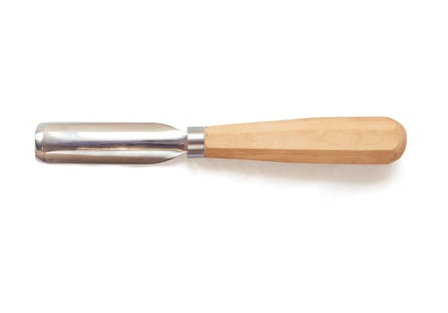 Preview: Isolated closeup shot of a wood carving toon on a white background