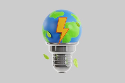 Preview: Globe lightbulb with energy symbol