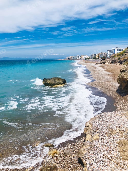 Preview: Beautiful view of Aegean sea coastline