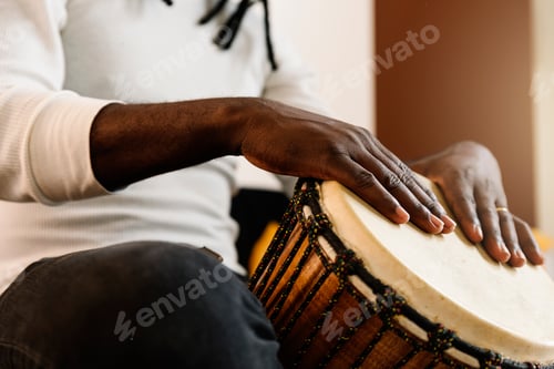 Preview: Musician Playing Drum.