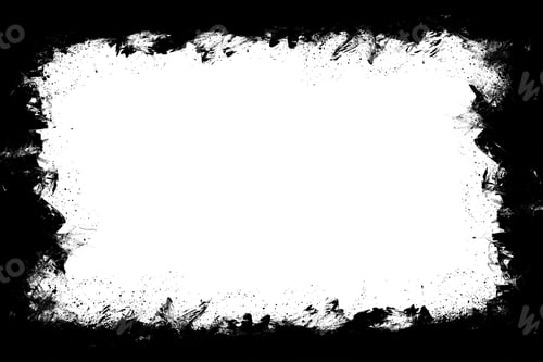 Preview: Black grunge splashes isolated on white background.