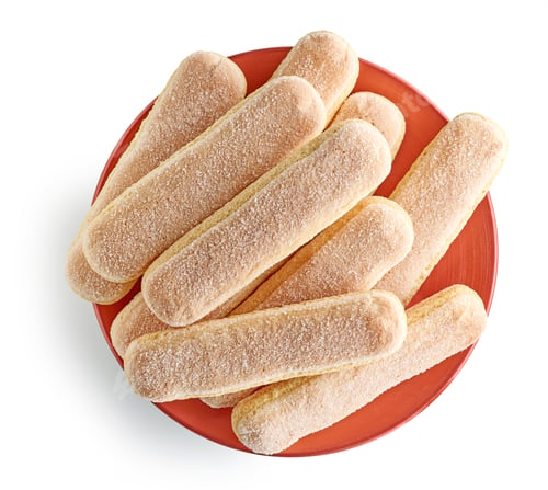 Preview: Ladyfinger cookies isolated on white background