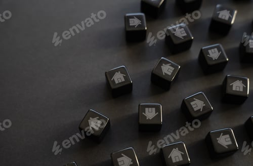 Preview: Houses to choose from on dark blocks.