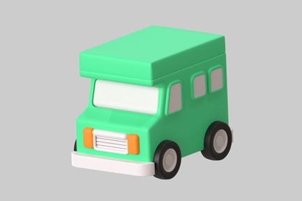 Preview: Cartoonish Green Bus