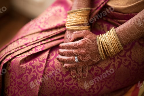 Preview: Henna tattoos on married woman hands