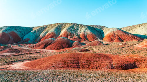 Preview: Red sand mountains in the desert area