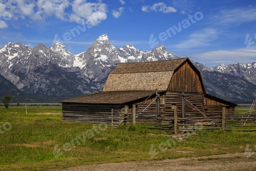 Preview: Grand Teton Range Barn Views, Grand Teton National Park Wyoming
