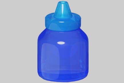 Preview: Blue plastic bottle