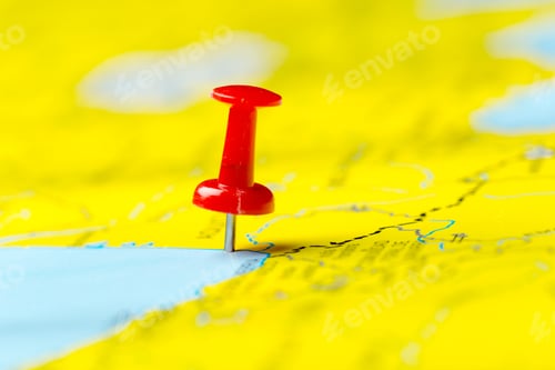 Preview: Travel destination points on a map