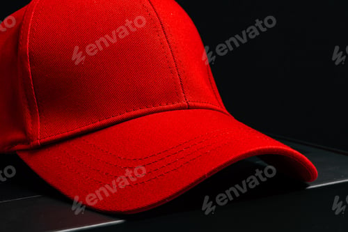Preview: Baseball cap against black background studio shot