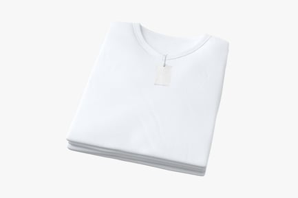 Preview: Stacked White V-Neck T-Shirts with Tag