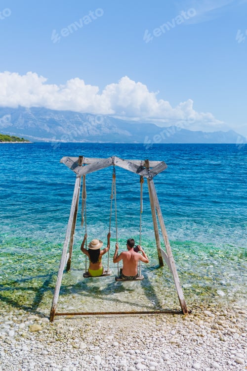 Preview: Enjoying a sunny day on Brac Island with swings by the crystal-clear Adriatic Sea