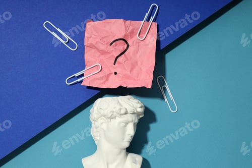 Preview: Concept of problems with memory, amnesia disease on two tone background