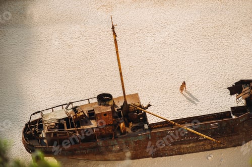 Preview: Navagio beach. Shipwreck bay, Zakynthos island, Greece. View from above