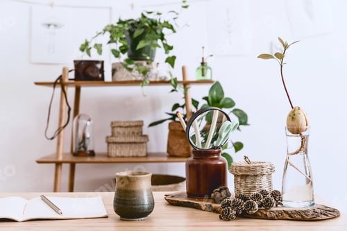 Preview: Stylish interior of home office space